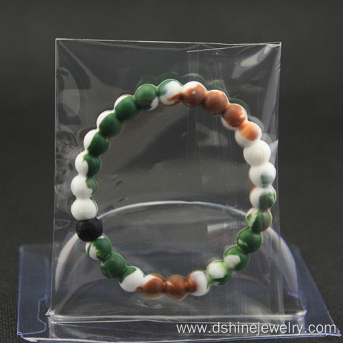 High Stretch Funny Mixed Color Small Silicone Bead Bracelet